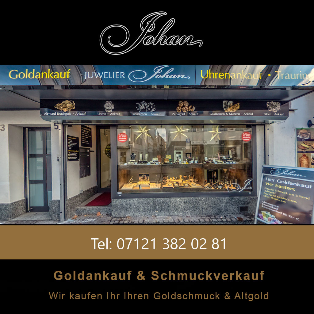 Schaufenster - Goldankauf Juwelier Johan