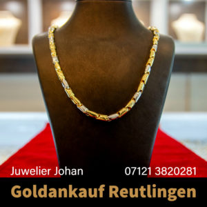 Bicolor Halskette aus Gold